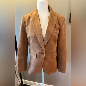 Vici Camel Suede Single-Button Blazer Small NWT